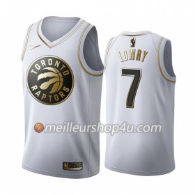 Maillot Basket Homme Toronto Raptors Kyle Lowry 7 2019-20 Nike Blanc Golden Edition Swingman